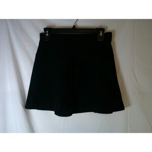 Vintage Candies Womens Black A-Line Mini Skirt Exposed Gold Back Zipper Size 3